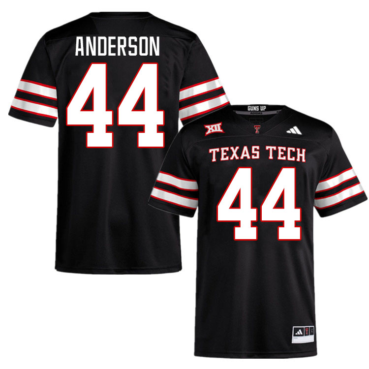 #44 Donny Anderson Texas Tech Red Raiders Jerseys College Football Uniforms Stitched-Black